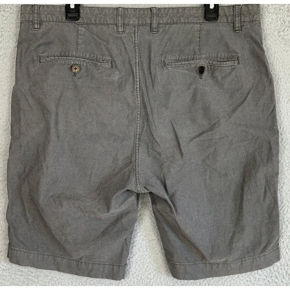 Rodd Gunn Shorts Mens 38 Grey Casual Chino Stretch Flat Front Woven In Italy EUC